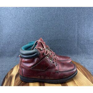 Vintage GH Bass Chukka Moc Toe Burgundy Boots Men’s 8.5